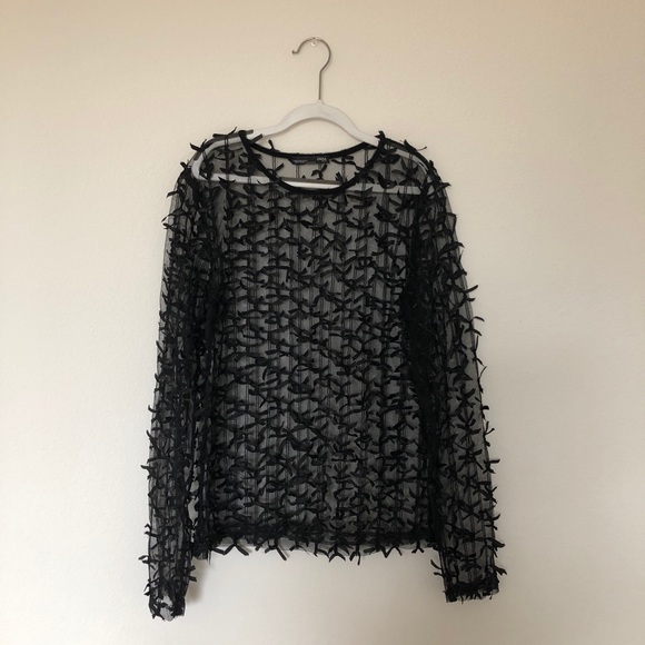 Zara mini bow tie detailed top (M) NWOT - Picture 3 of 3